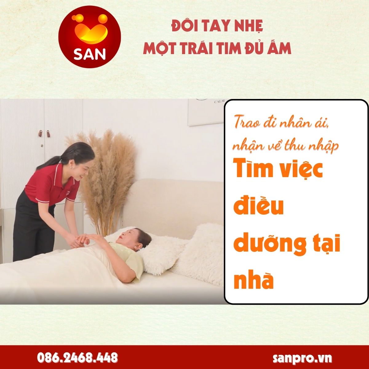 Tuyển điều dưỡng chăm sóc người già và người bệnh tại nhà TP. HCM – Việc làm tử tế, thu nhập ổn định