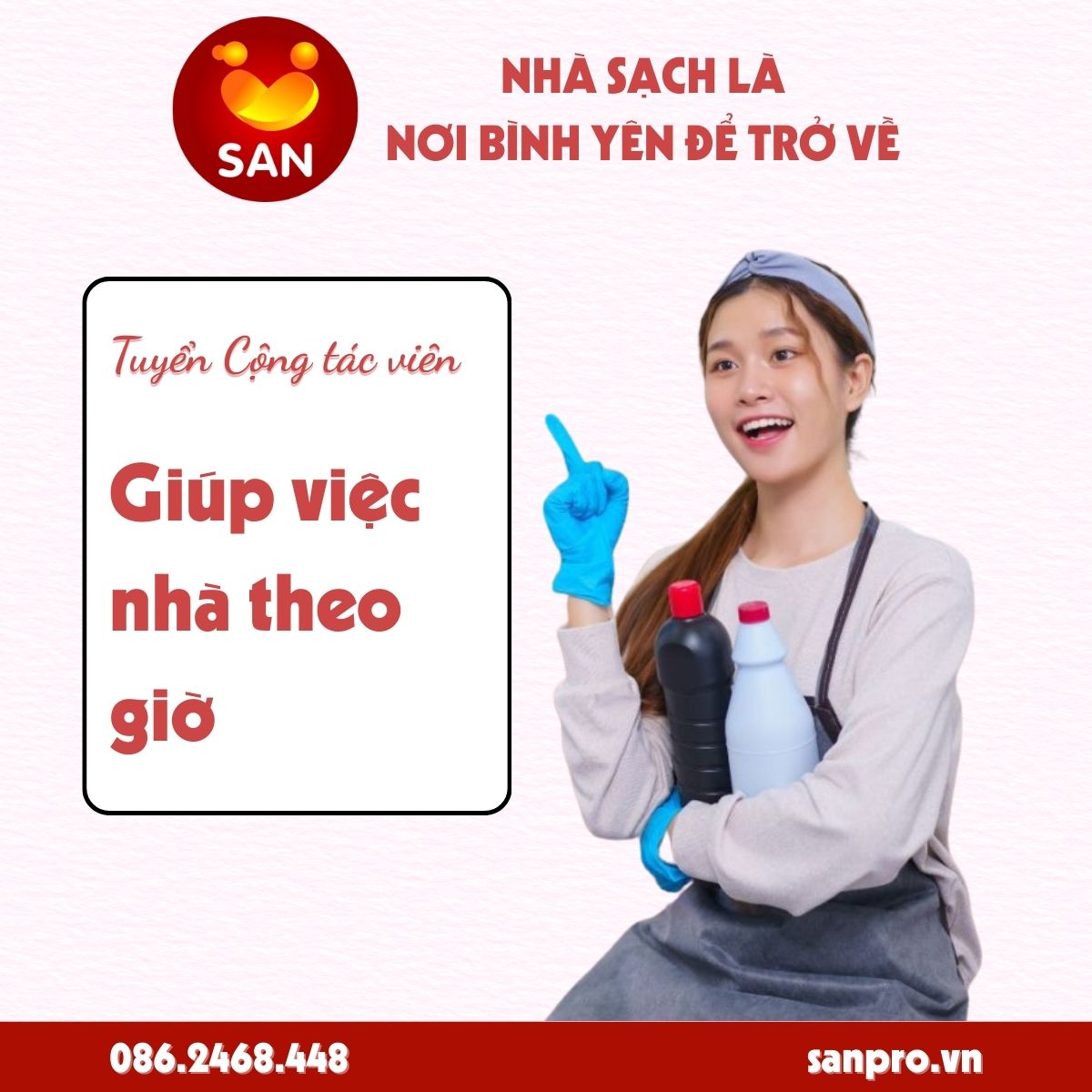 SAN tuyển dụng cộng tác viên giúp việc nhà theo giờ – Hành trình nâng tầm một nghề tử tế.