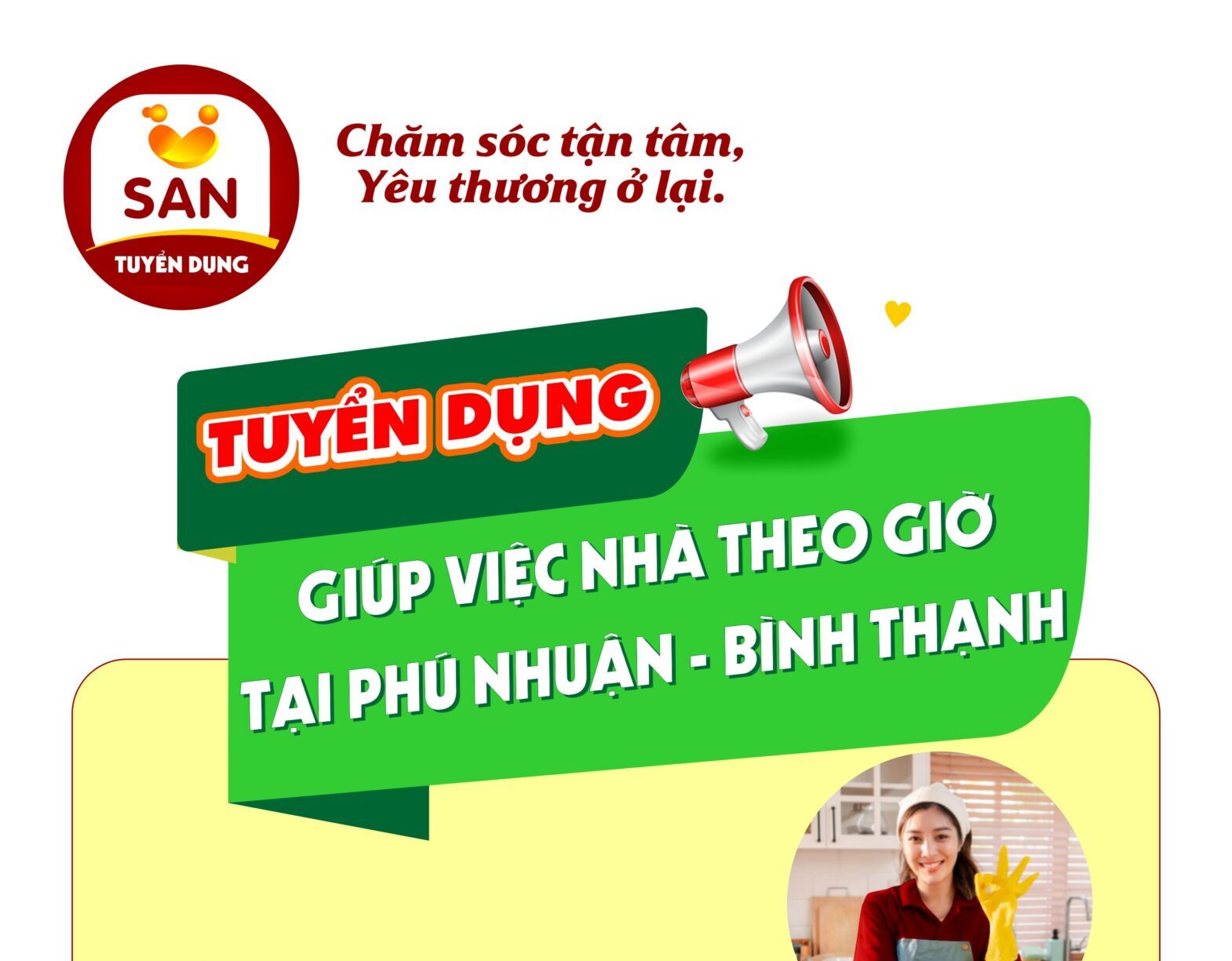 Tuyển giúp việc nhà tại Phú Nhuận