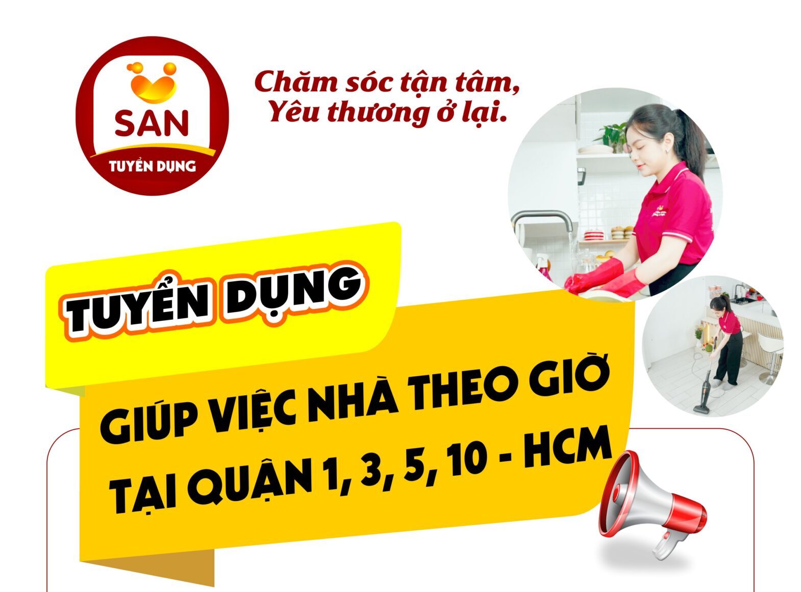 Tuyển người giúp việc nhà tại Quận 1