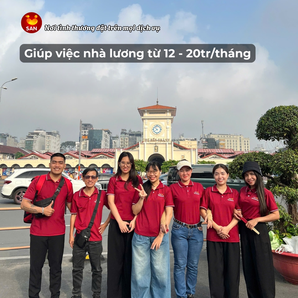 Tìm việc làm giúp việc nhà tại TP.HCM – Thu nhập 12–20 triệu/tháng cùng các cô SAN