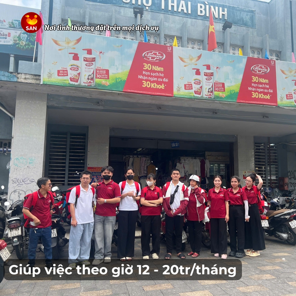 Việc làm giúp việc nhà theo giờ, sáng đi chiều về – Thu nhập 12–20 triệu/tháng cho các cô SAN