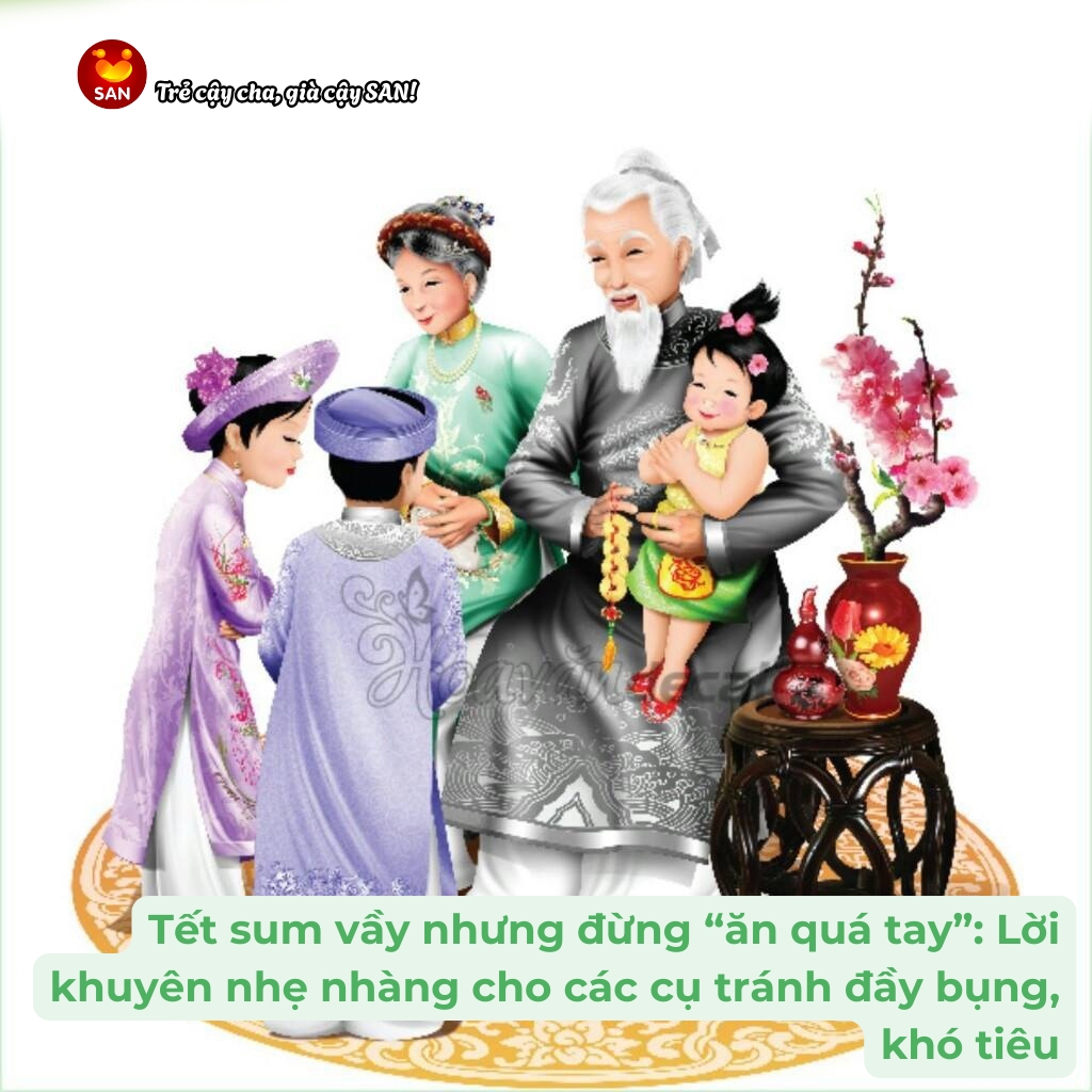 Chăm sóc sức khỏe người cao tuổi ngày Tết