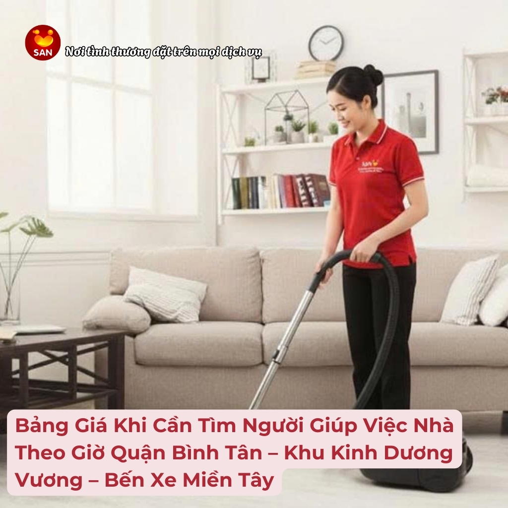 giúp việc nhà theo giờ Quận Bình Tân