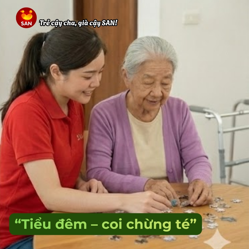 chăm sóc người già đi tiểu đêm