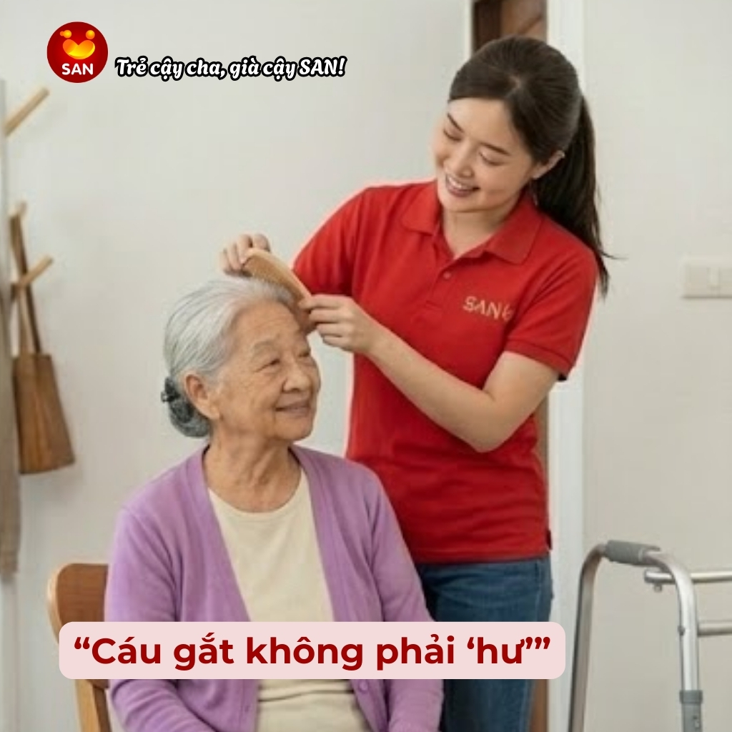 chăm sóc người già cáu gắt