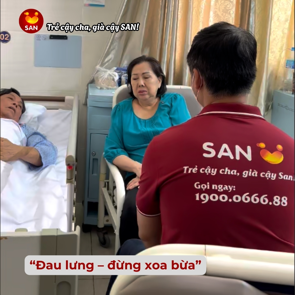 Chăm sóc người già đau lưng