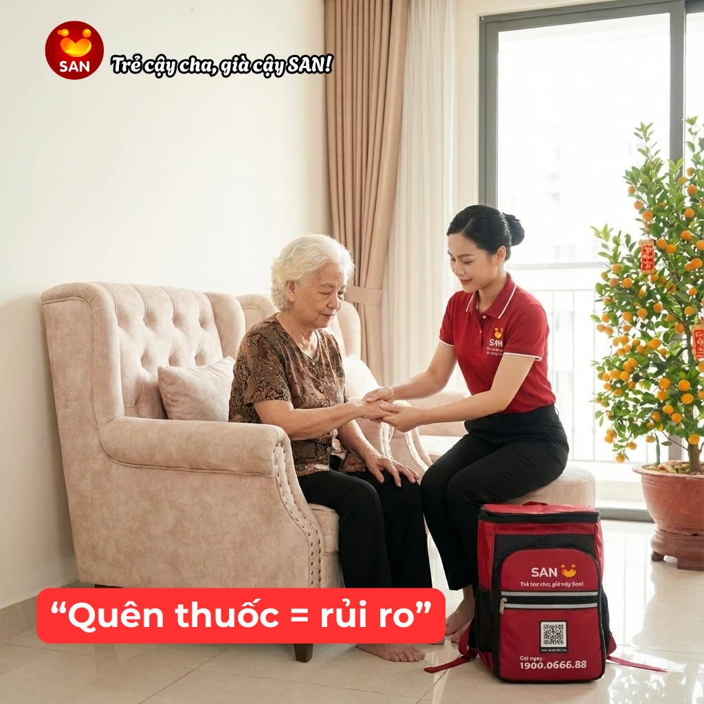 người già quên uống thuốc