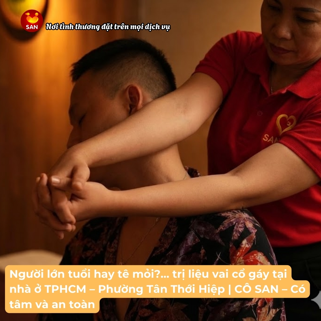 trị liệu vai cổ gáy tại nhà