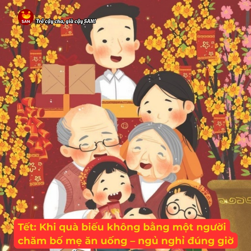 Chăm sóc người già tại nhà dịp Tết