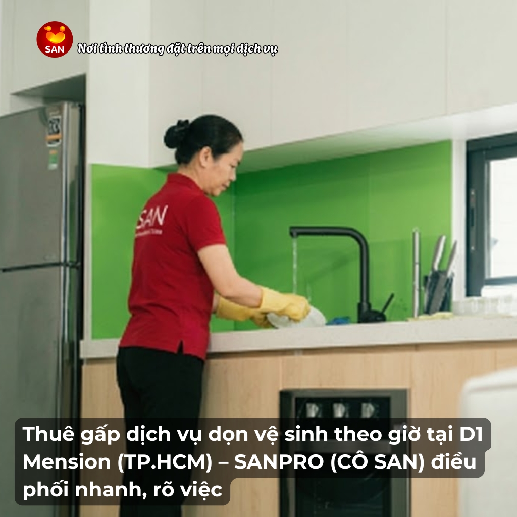 dọn vệ sinh theo giờ D1 Mension