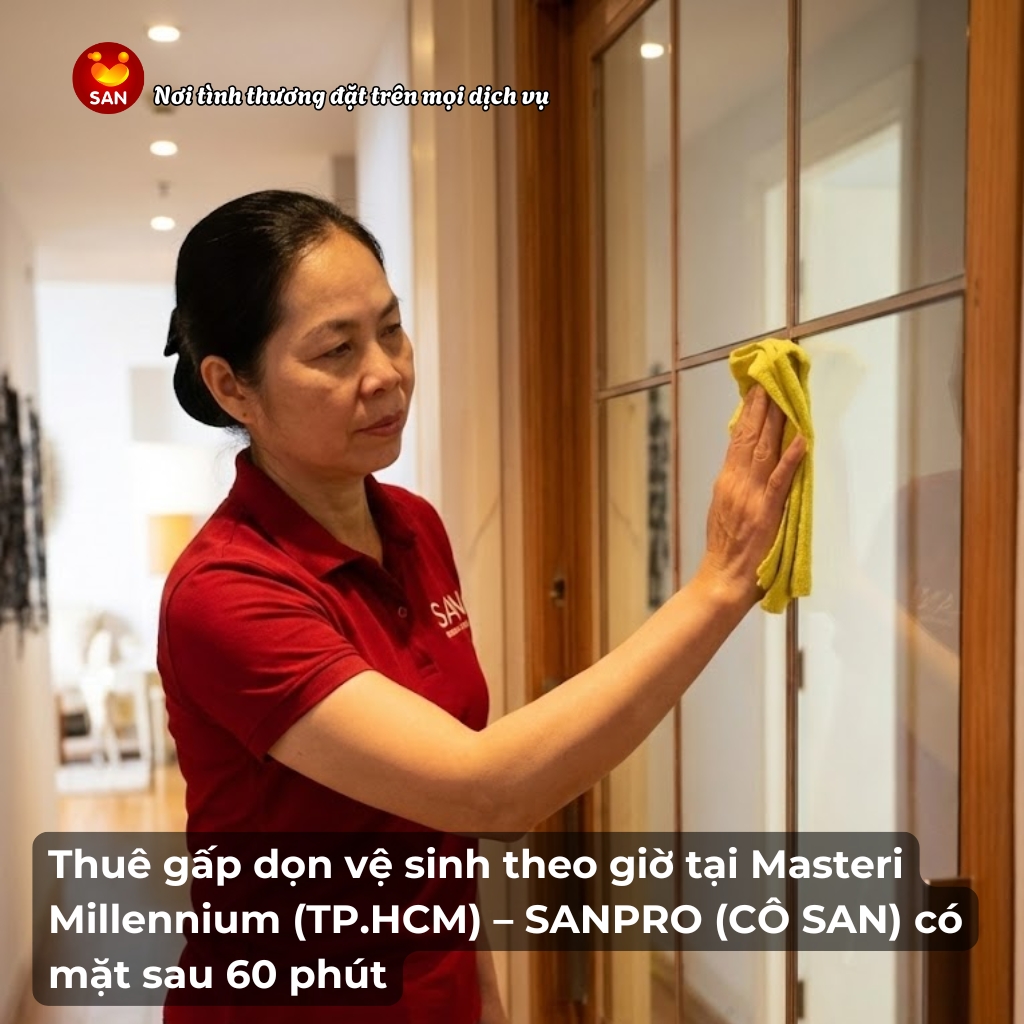 dọn vệ sinh theo giờ Masteri Millennium