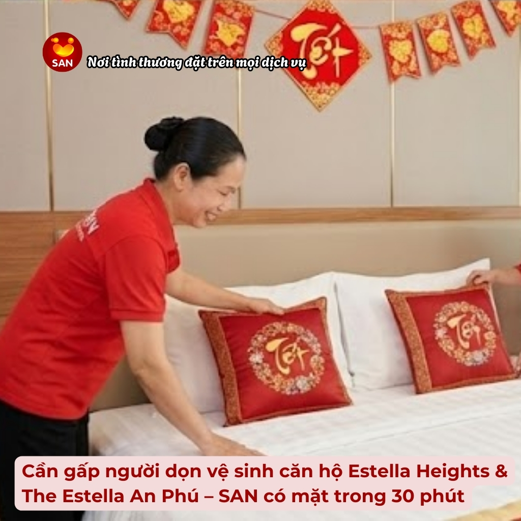 Dọn vệ sinh căn hộ Estella Heights