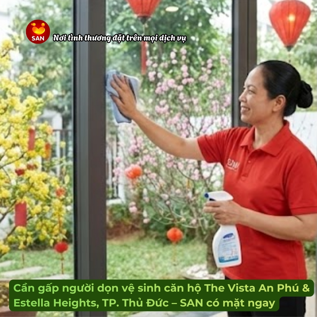 dọn vệ sinh căn hộ The Vista An Phú