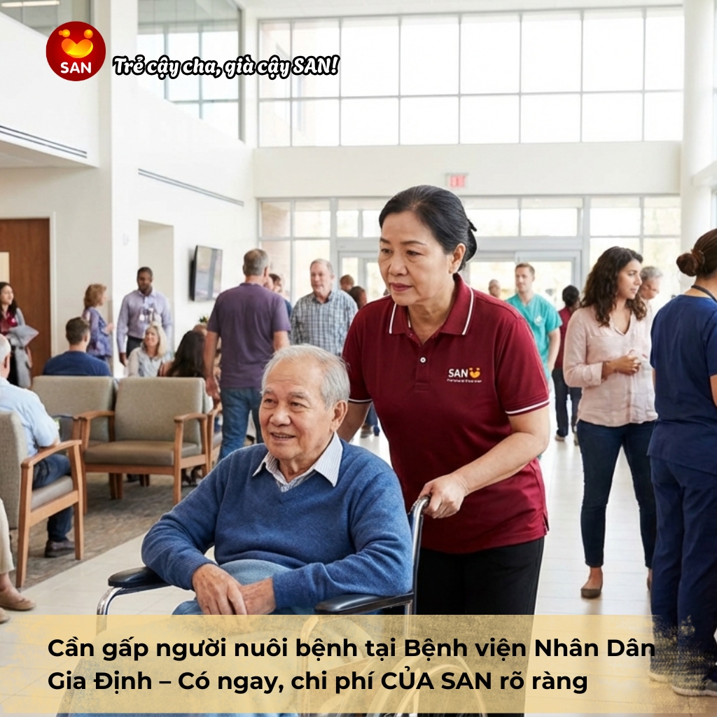 người nuôi bệnh tại Bệnh viện Nhân Dân Gia Định