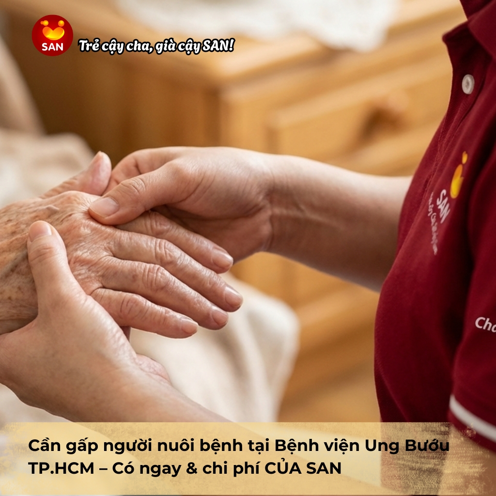 người nuôi bệnh tại Bệnh viện Ung Bướu TP.HCM
