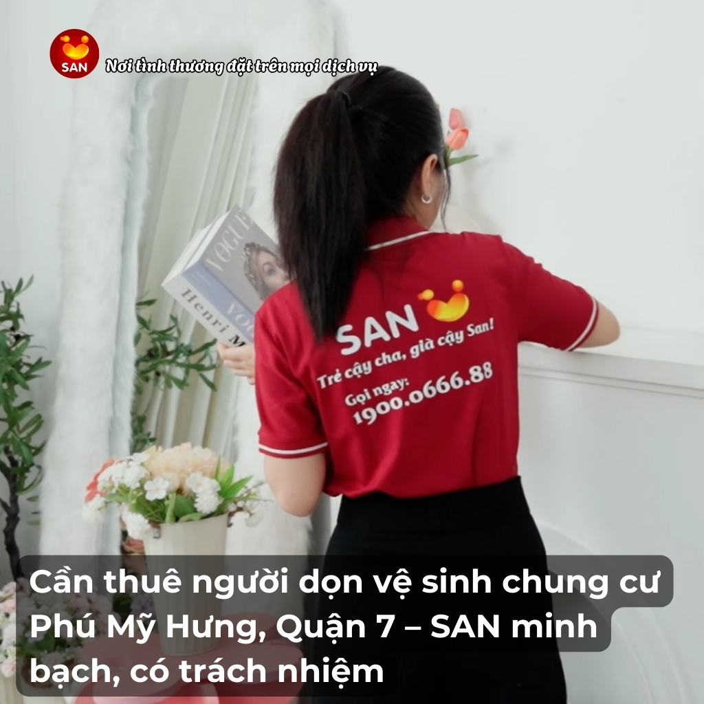 người dọn vệ sinh chung cư Phú Mỹ Hưng