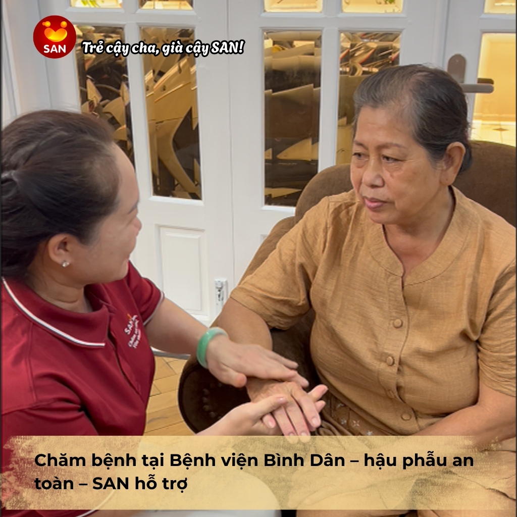 Chăm bệnh hậu phẫu tại Bệnh viện Bình Dân
