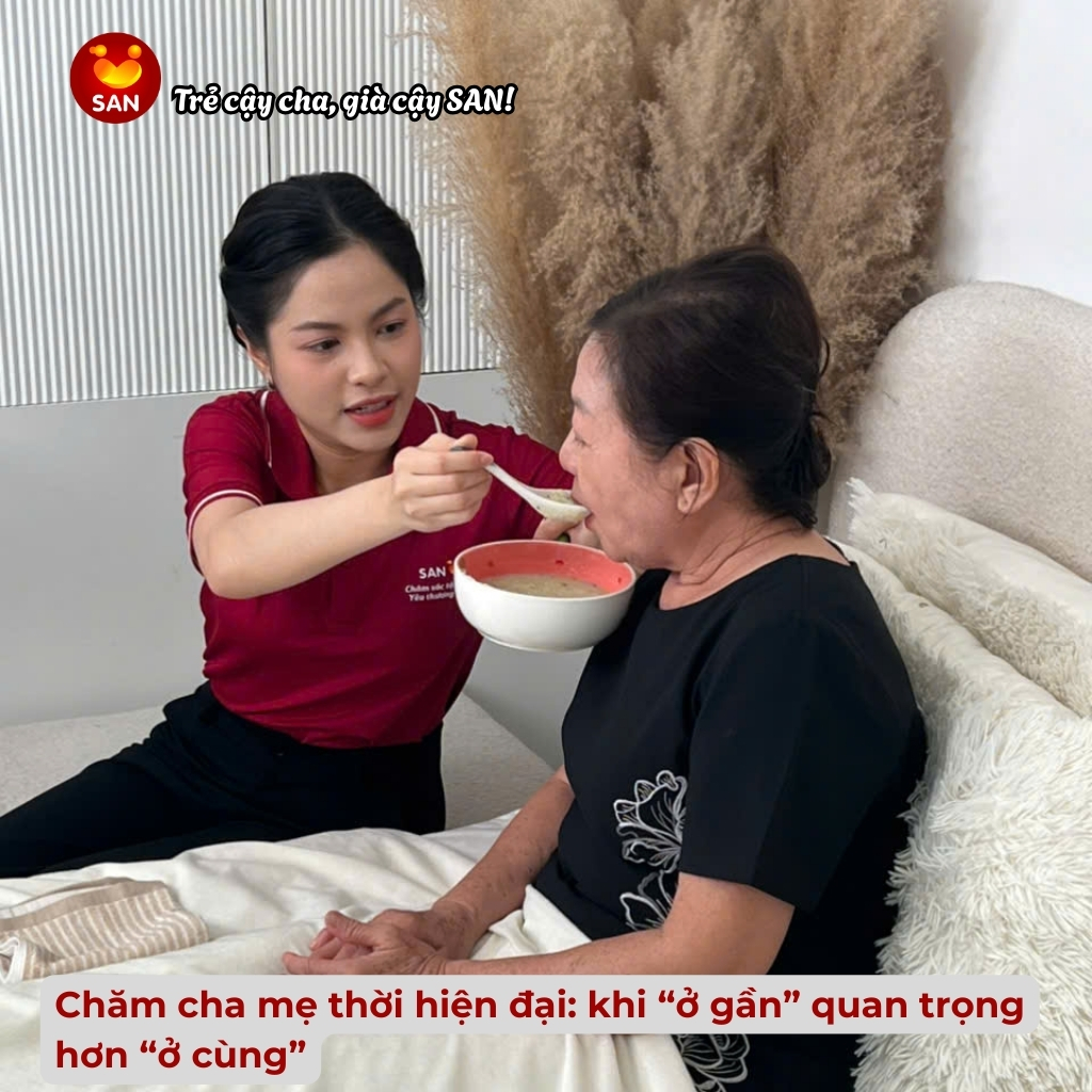 chăm sóc cha mẹ thời hiện đại