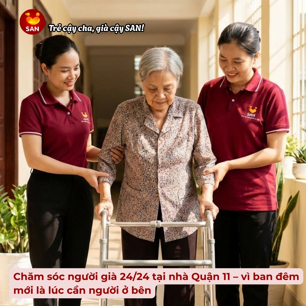 chăm sóc người già 24/24 tại nhà Quận 11