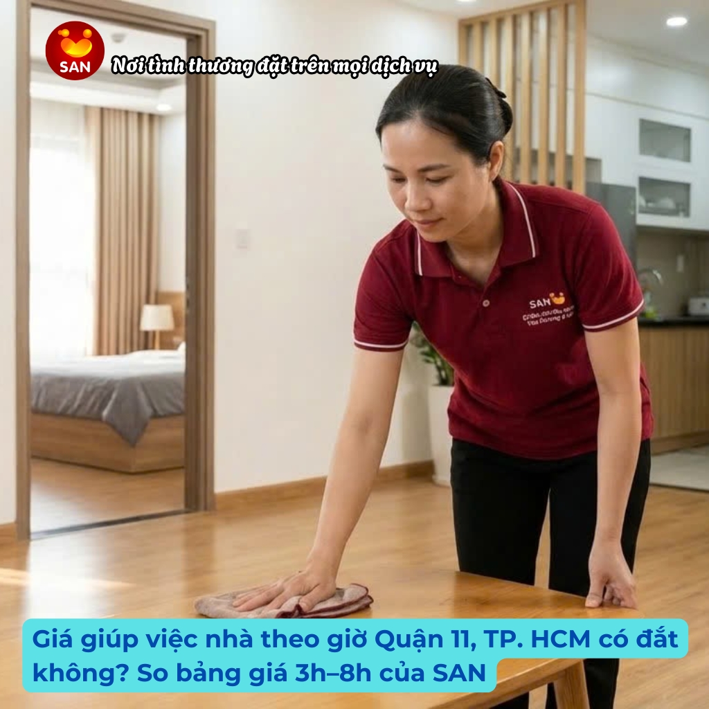 Giá giúp việc nhà theo giờ Quận 11