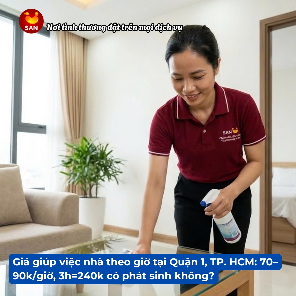 Giúp việc nhà theo giờ tại Quận 1