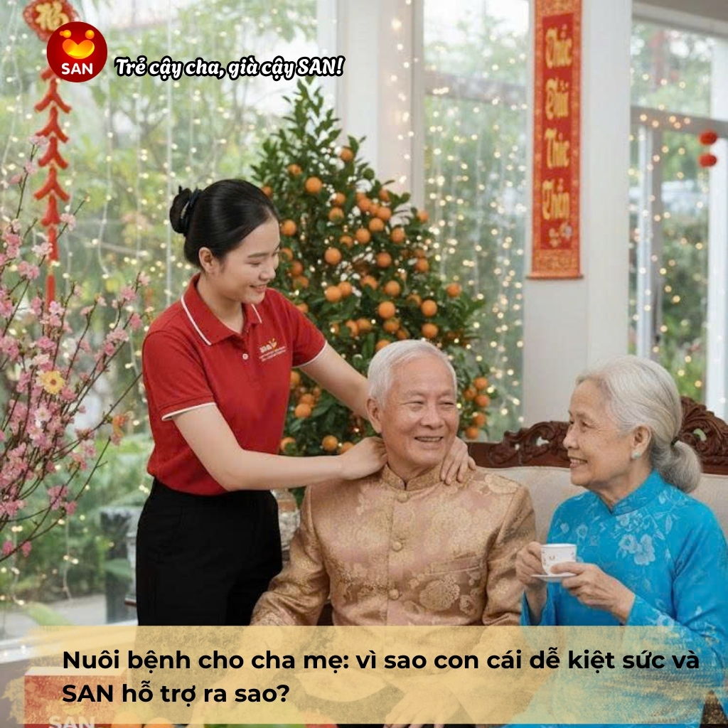 nuôi bệnh cho cha mẹ
