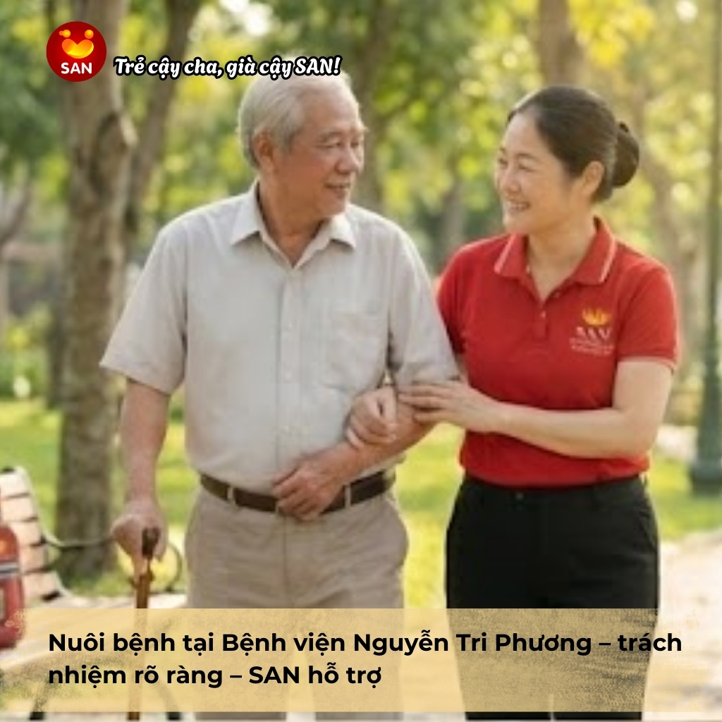 Nuôi bệnh tại Bệnh viện Nguyễn Tri Phương
