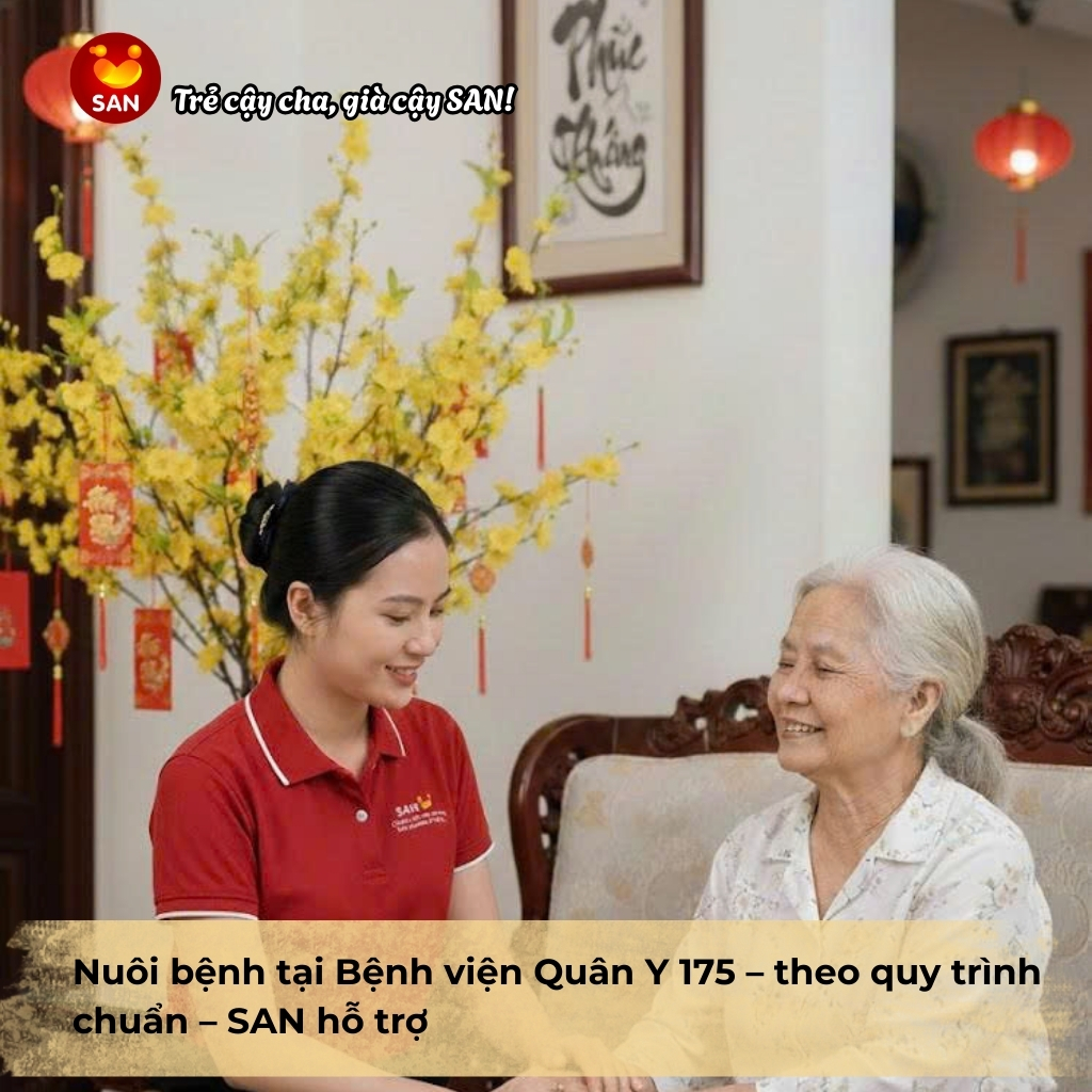 Nuôi bệnh tại Bệnh viện Quân Y 175