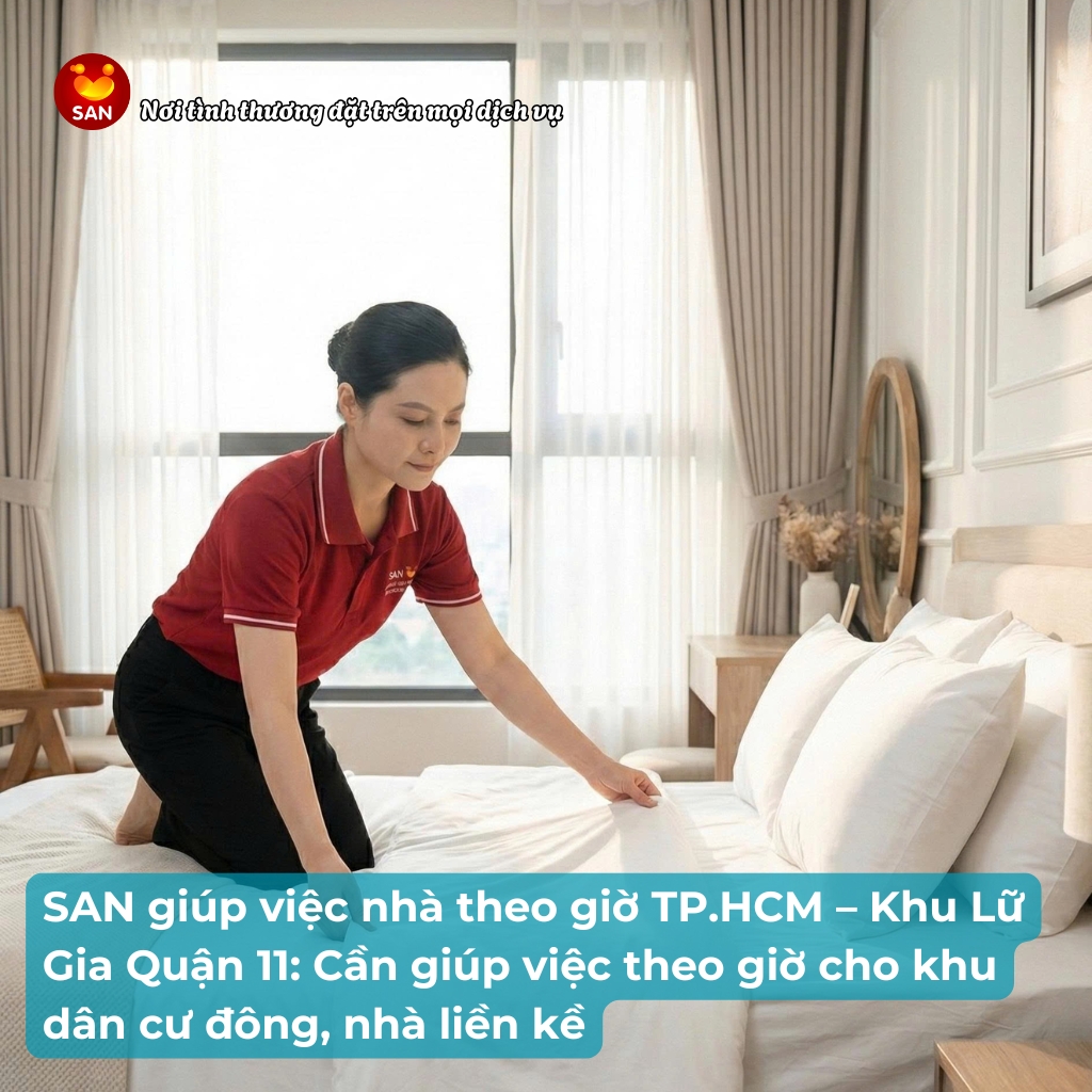 Giúp việc nhà theo giờ Quận 11