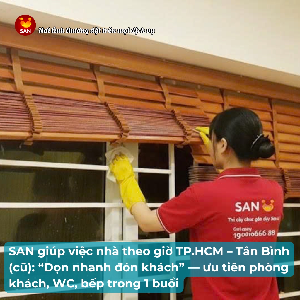 Giúp việc nhà theo giờ Tân Bình
