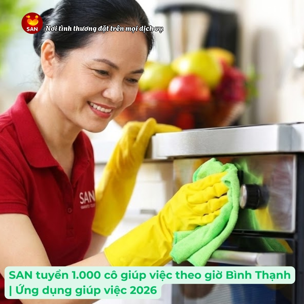 Tuyển cô giúp việc theo giờ tại Bình Thạnh