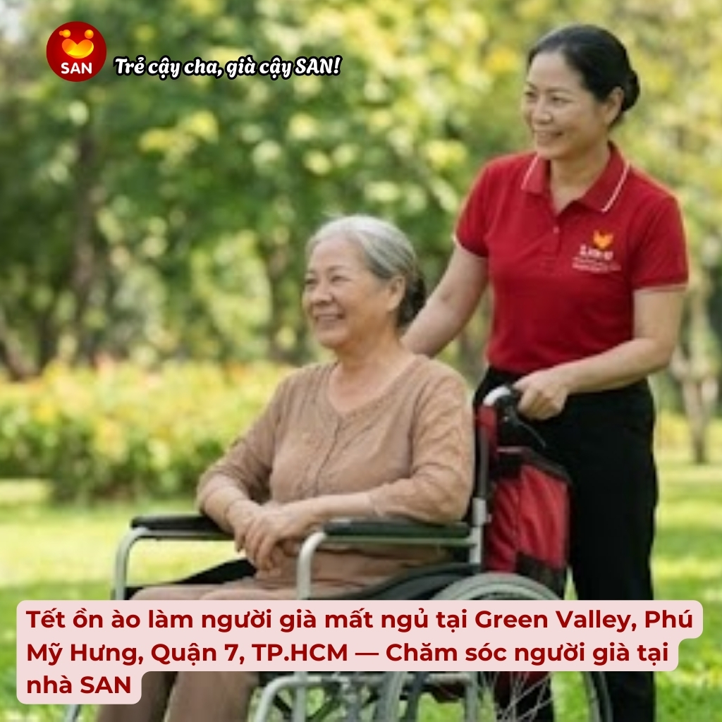 Chăm sóc người già mất ngủ
