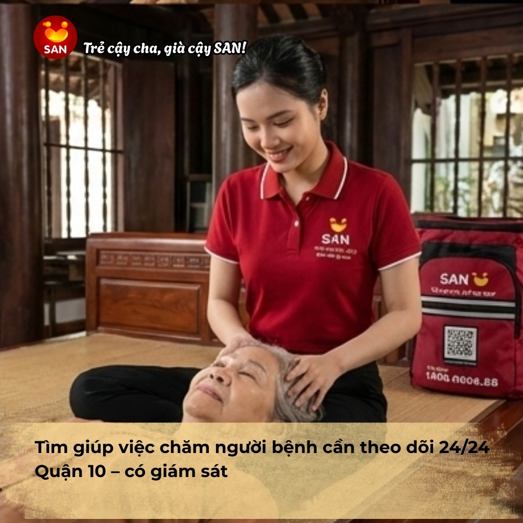 Chăm người bệnh theo dõi 24/24 Quận 10