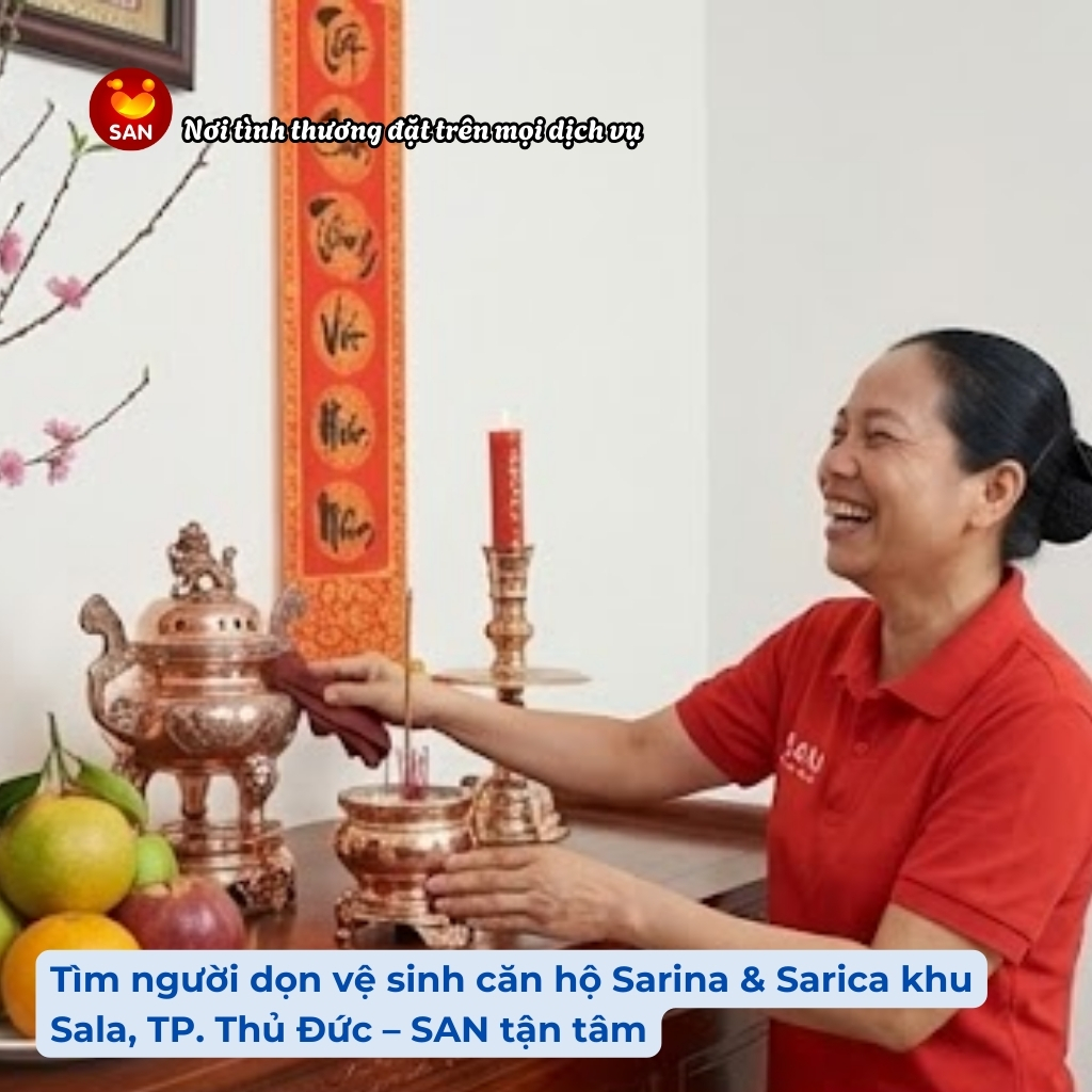 người dọn vệ sinh căn hộ