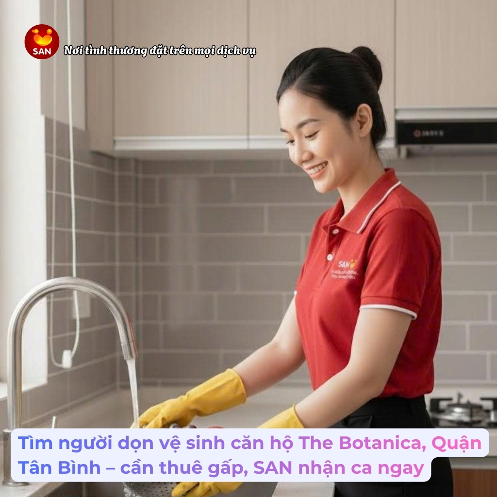 tìm người dọn vệ sinh căn hộ The Botanica