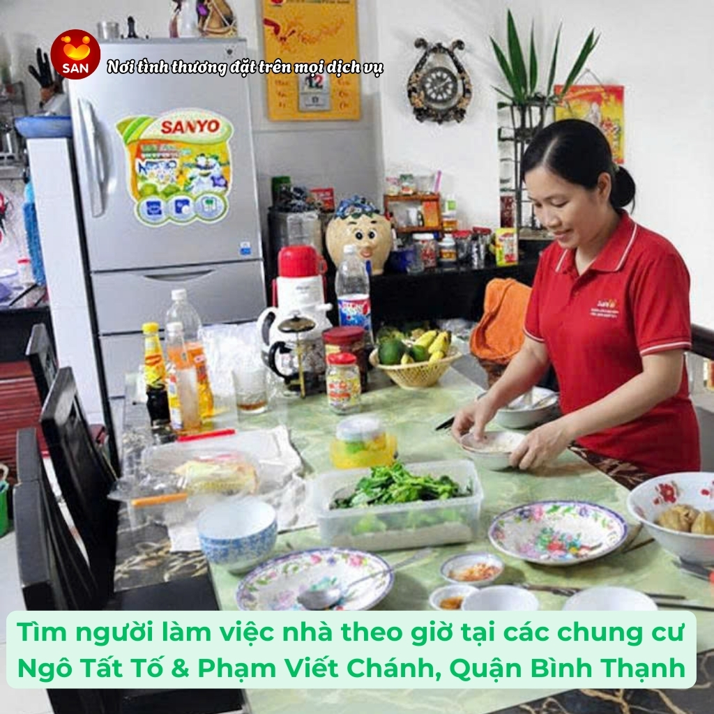 Tìm người làm việc nhà theo giờ Bình Thạnh