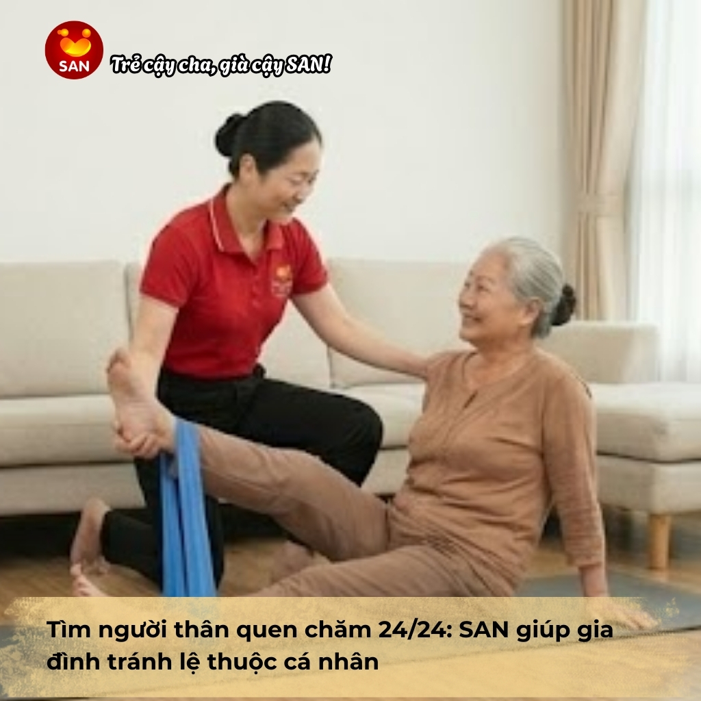 người thân quen chăm 24/24