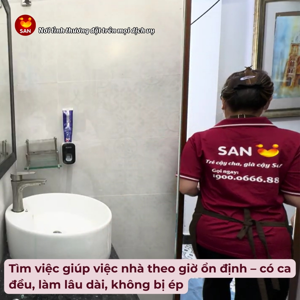 tìm việc giúp việc nhà theo giờ ổn định