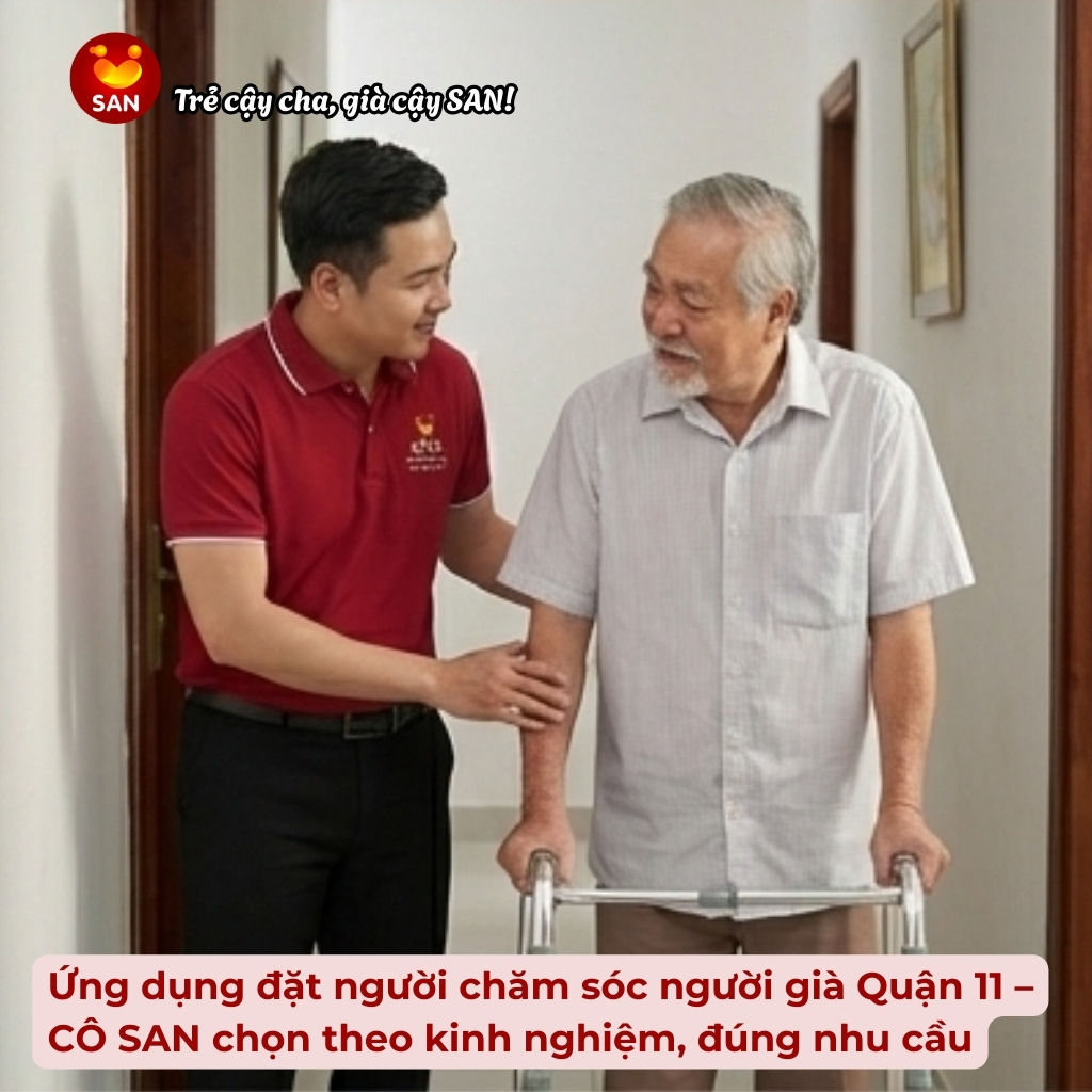 ứng dụng đặt người chăm sóc người già Quận 11