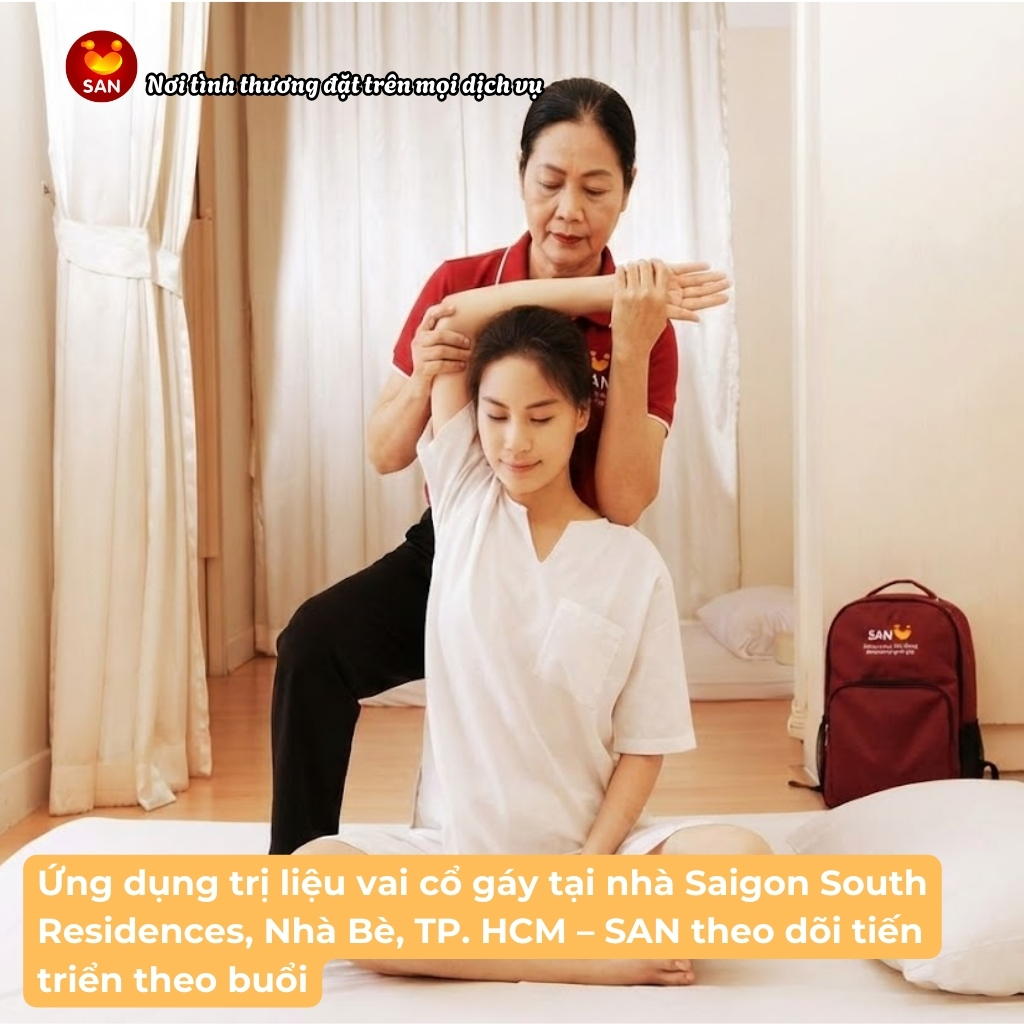 Trị liệu vai cổ gáy tại nhà Saigon South Residences