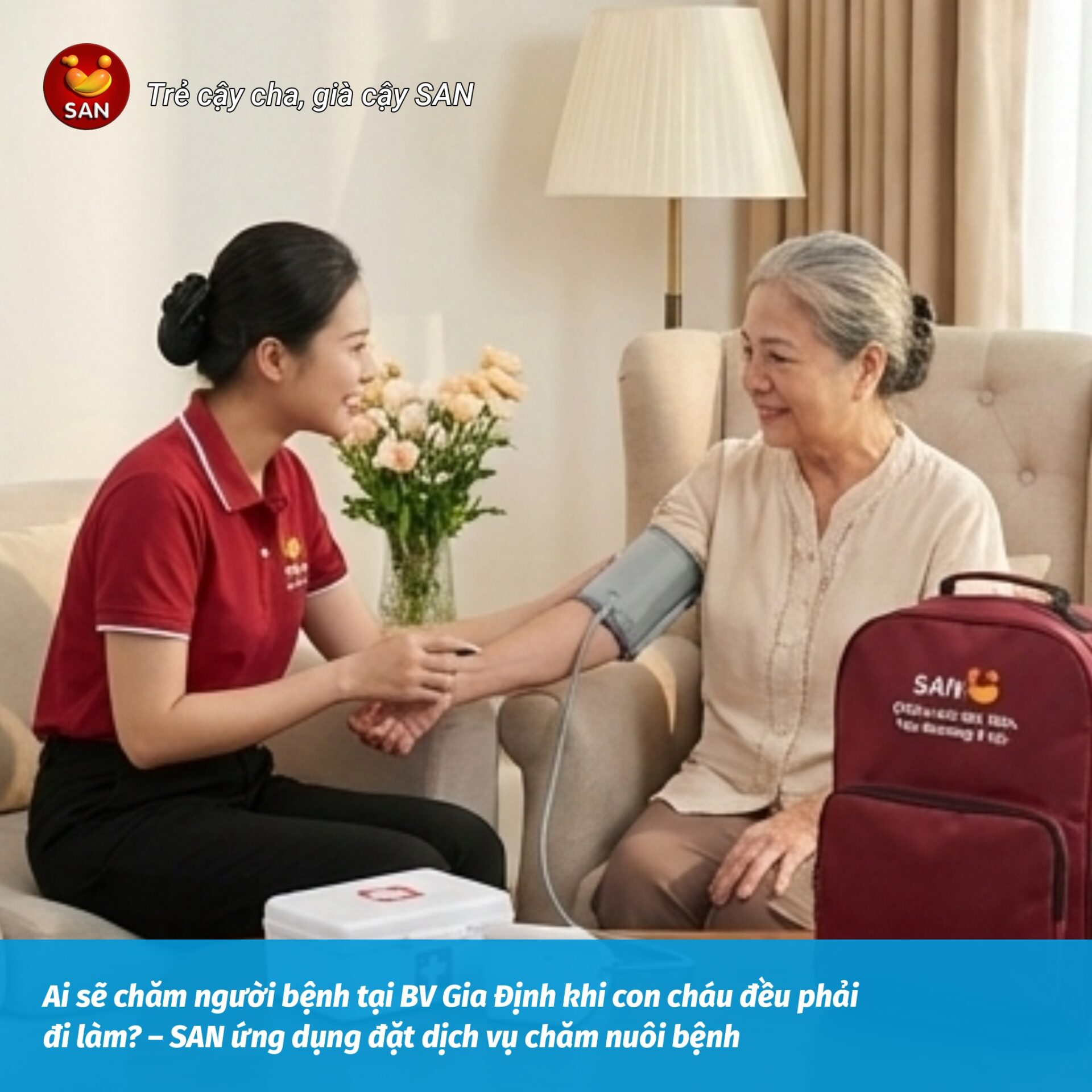 chăm người bệnh tại BV Gia Định