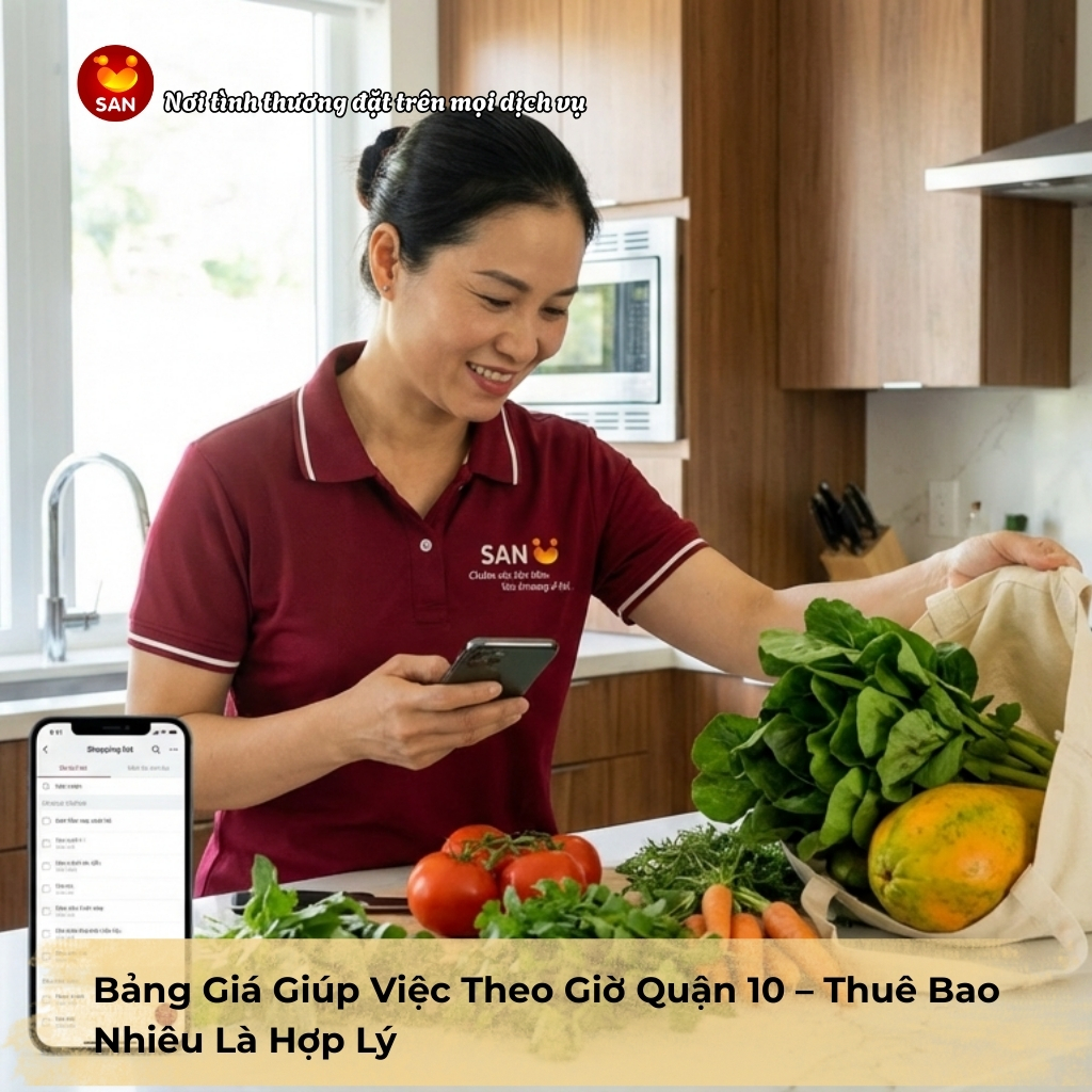 giúp việc theo giờ Quận 10