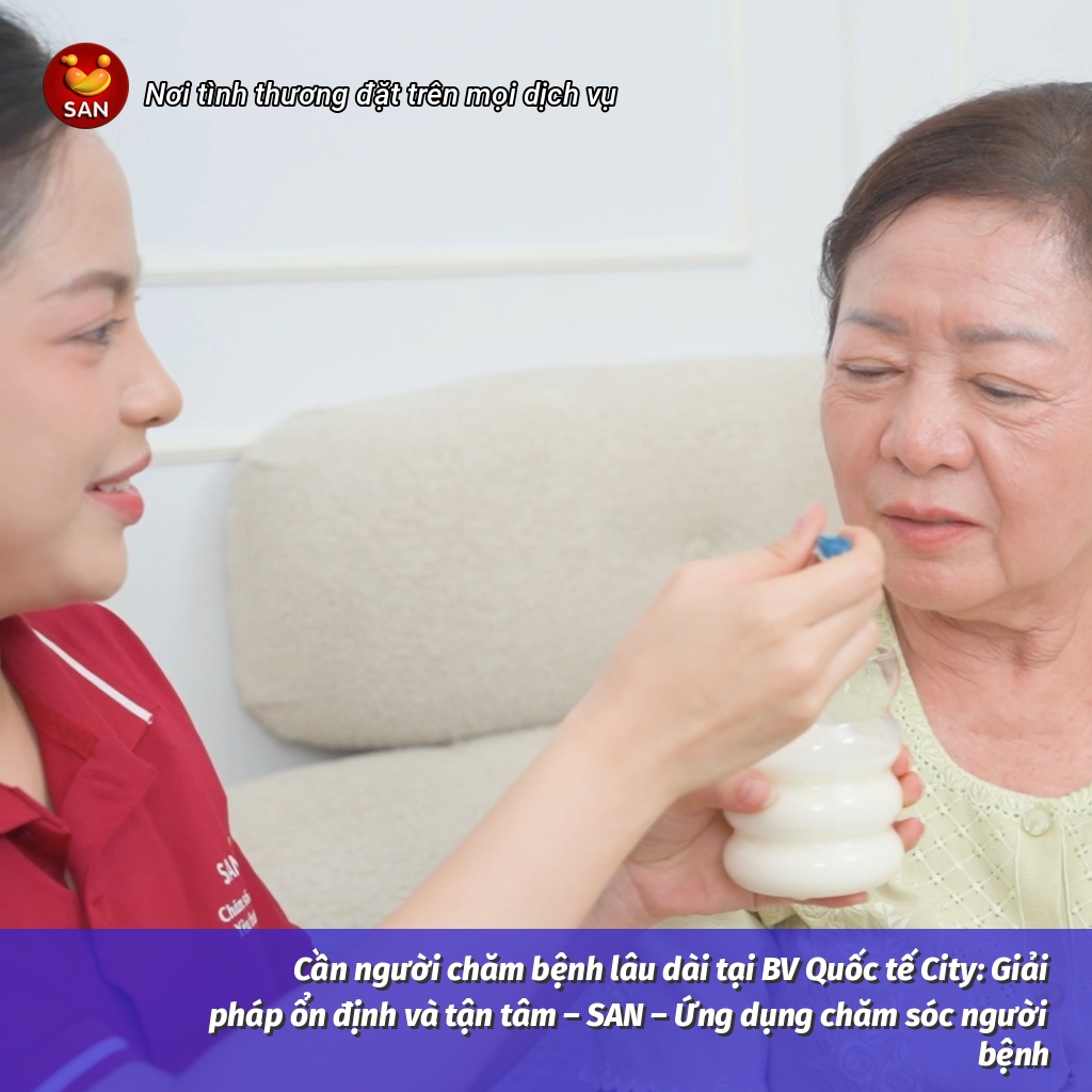 chăm người bệnh tại BV Quốc tế City