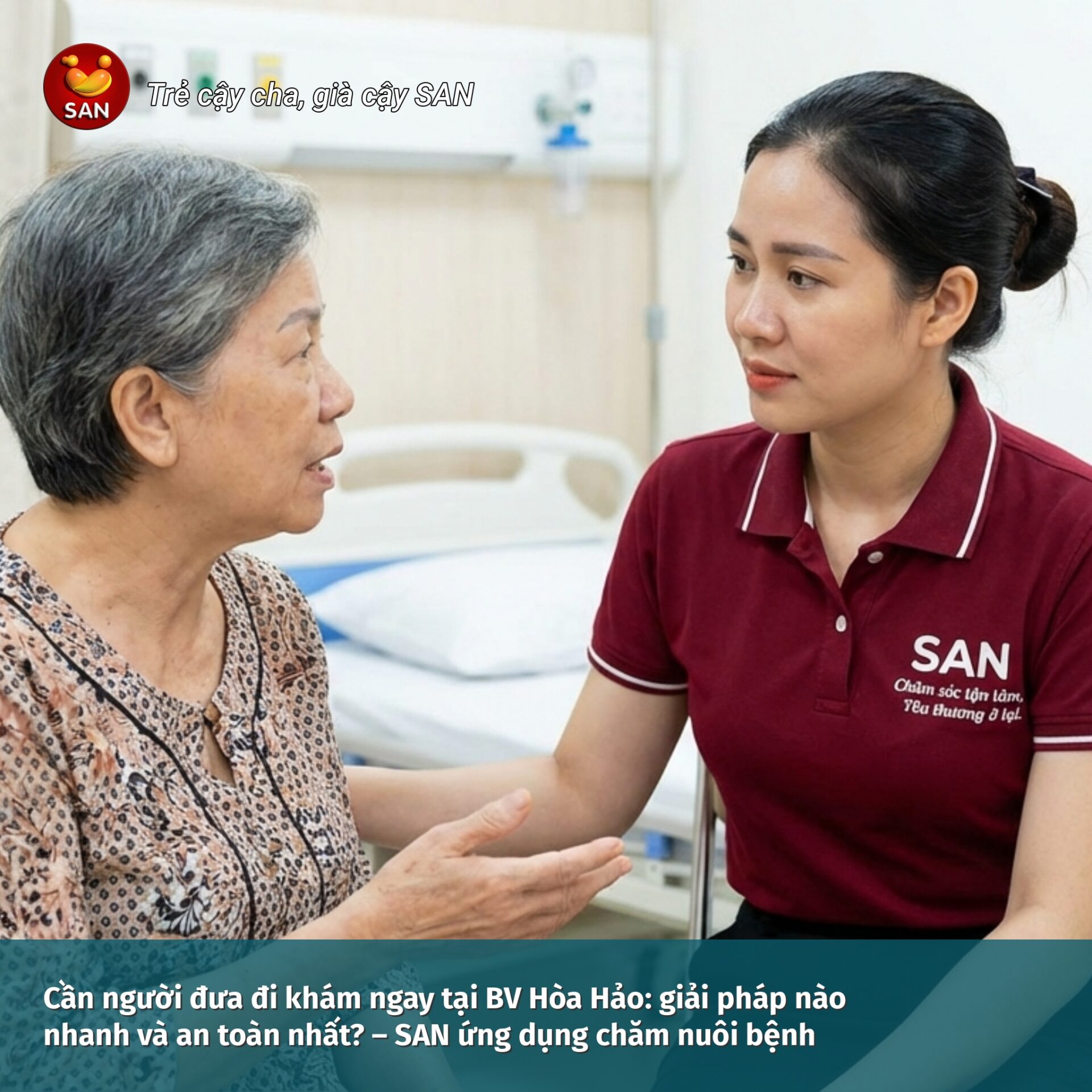 đưa đi khám tại BV Hòa Hảo
