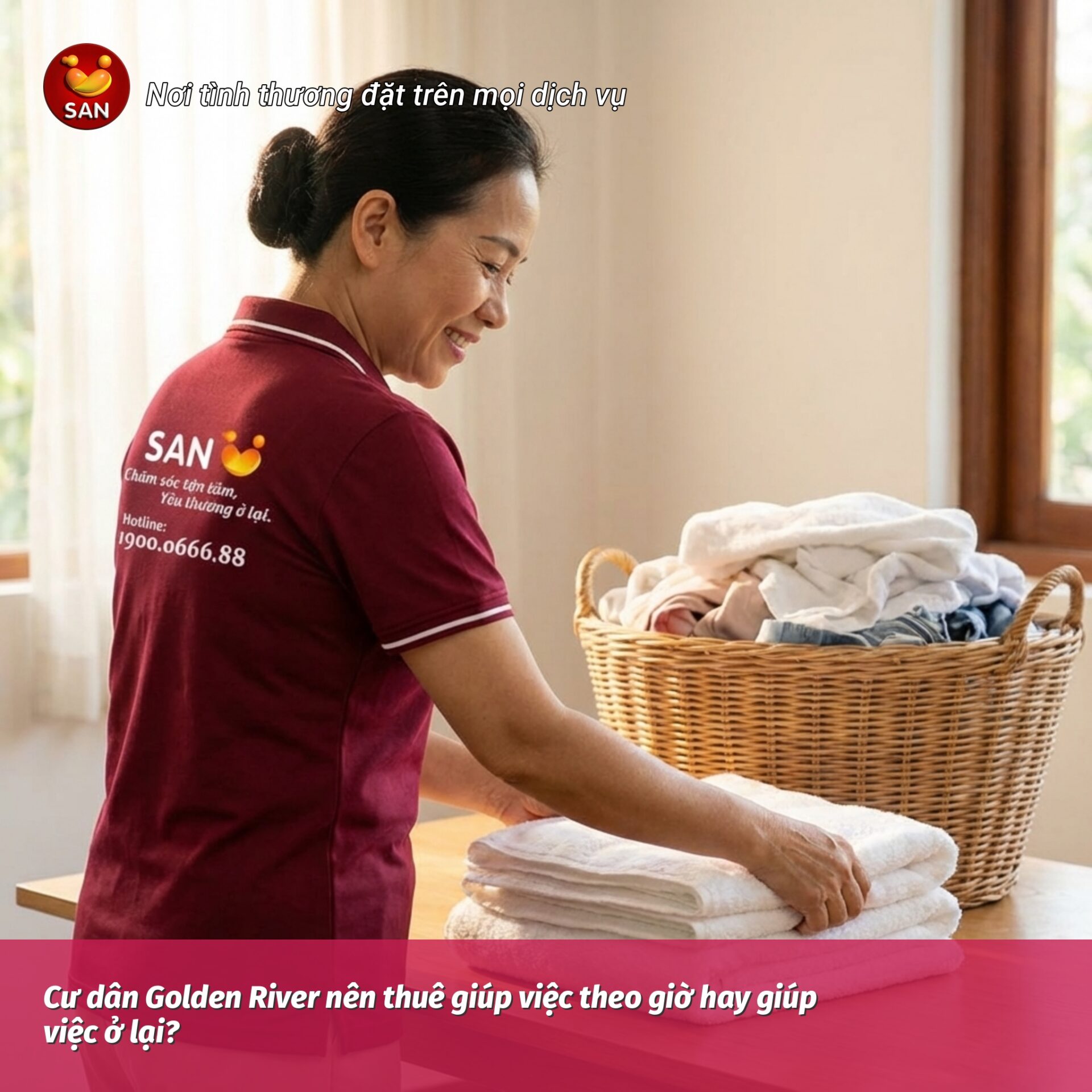 Should Golden River residents hire hourly or live-in housekeepers?