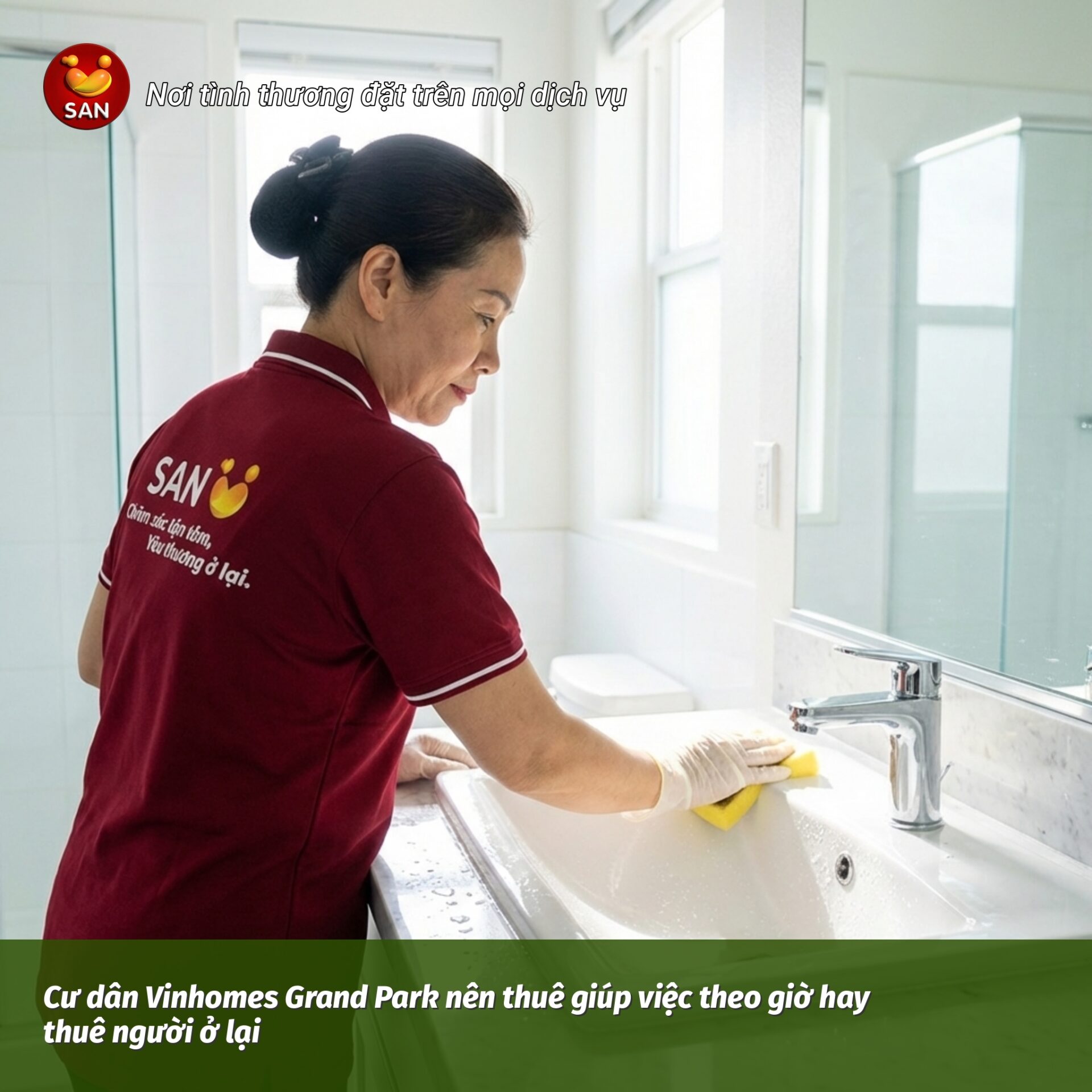 Cư dân Vinhomes Grand Park nên thuê giúp việc theo giờ hay thuê người ở lại?