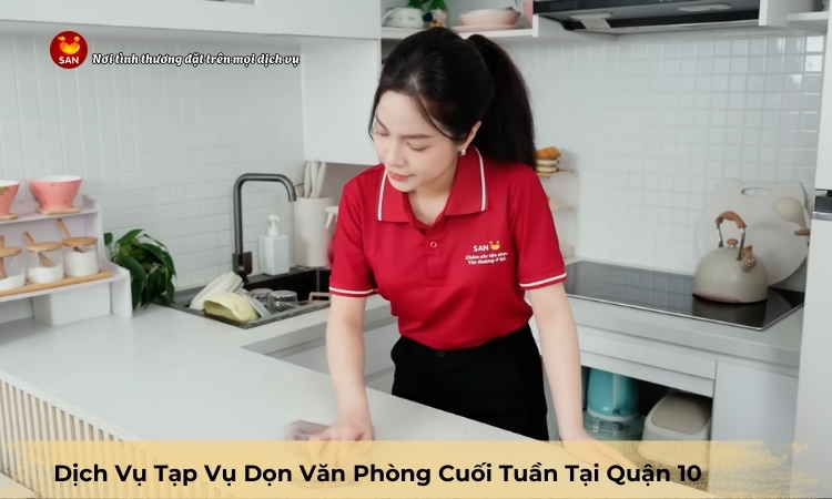 tạp vụ dọn văn phòng cuối tuần tại Quận 7