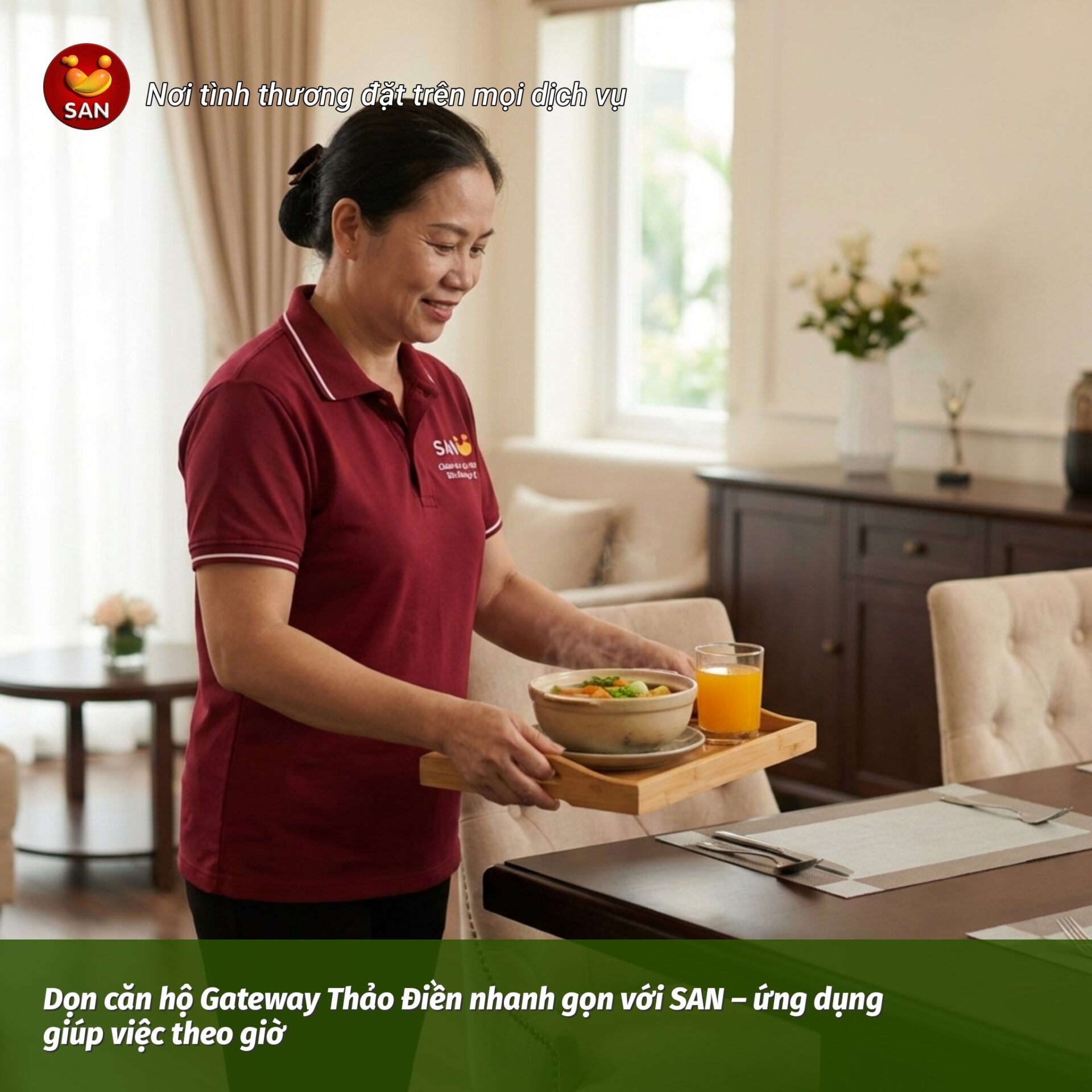 Cleaning apartment at Gateway Thao Dien