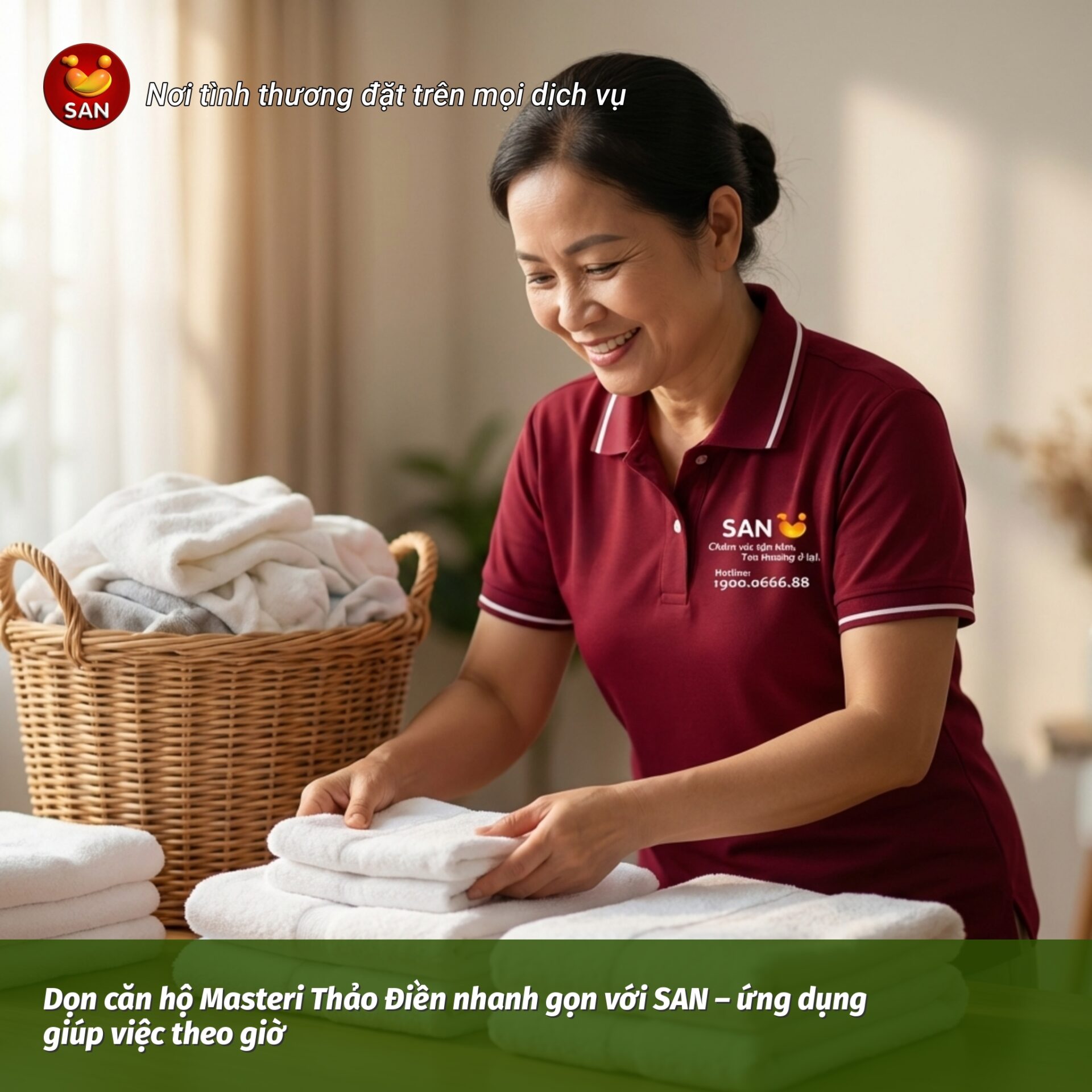 Hourly maid service at Masteri Thao Dien